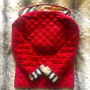 Burberry Girls Diamond Quilted Red Jacket